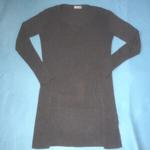 KONTATTO cashmere blend long sleeve tunic sweater viscose wool nylon angora SZ M